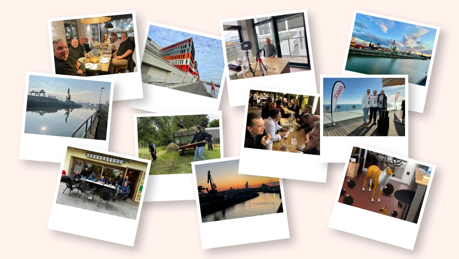 Bildcollage mit verschiedenen Fotos aus der salient Doremus Arbeitswelt